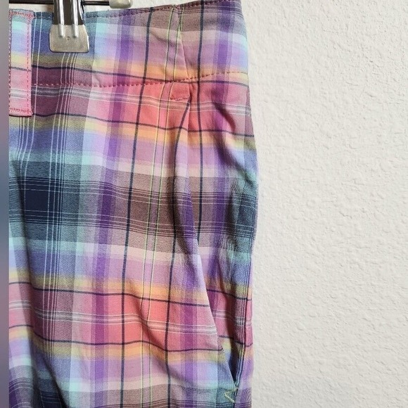Tommy Bahama Men's Pink Purple Plaid Flat Front Performance Chino Shorts Size 36 - Picture 2 of 10